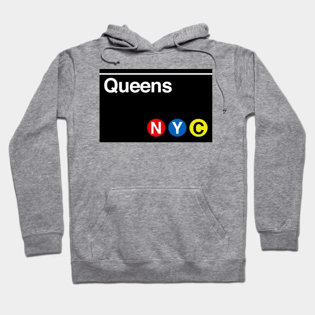 Queens Subway Sign Hoodie by PopCultureShirts